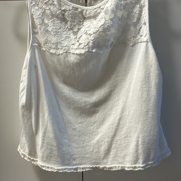 Hollister dainty white button back tank- S - Picture 5 of 5
